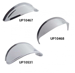 7 Inch Round Headlight Visor - Chrome or Stainless Steel, Fits Most Models, United Pacific Warranty