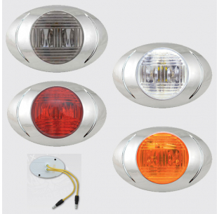 P3 LED Marker and Clearance Lights with .180 Bullet Plugs - Durable and Bright