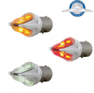 High Power LED 1157 Bulb - 250 Lumens, 2W, Amber/Red/White, Fits Most Trucks, United Pacific, 6-Month Warranty