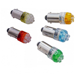 4 LED 1893 Bulb Set - Available in Amber, Blue, Green, Red, White - Fits Most Trucks - United Pacific 6 Month Warranty