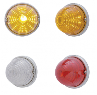 17 LED Beehive Flush Mount Kit - Amber/Red LEDs, Beehive Lens, Fits Most Trucks, United Pacific, 6-Month Warranty