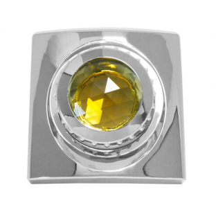 Chrome Swivel Map Light Cover with Amber Crystal