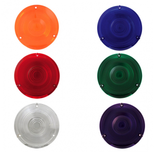 4 Inch Acrylic Flange Mount Light Lens - Available in Amber, Blue, Green, Red, Purple, Clear