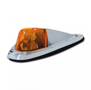 Chrome Pick-Up Cab Marker Light with Acrylic Lens, 12V, 6 Candle Power, 7-7/8