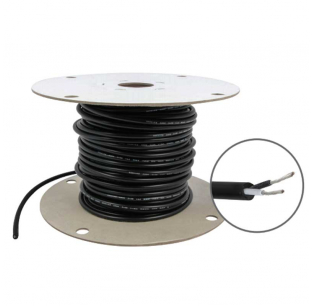 18GA Black/White Parallel Primary Wire, 100/300 ft, UL Listed, 2 Conductor, Black PVC Jacket