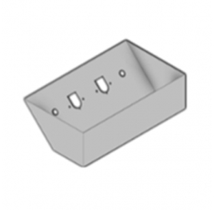 45 Degree Faced Air Line Box with Flange, Trailer Air, 2 - 7 Way Hookups