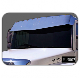 Hino 268 2008-2012 V-Style Visor 14x16 Inch with Ten 3/4 Inch Light Holes