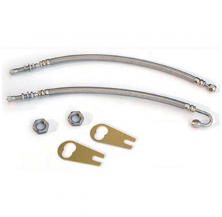 Braided Stainless 16 Inch Air Valve Extension Kit with Tabs for Easy Tire Pressure Check