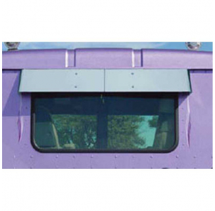 Day Cab Rear Window Drop Visor - ROADWORKS International, fits 37x20 inch window, kit included