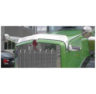 Kenworth T800 Hoodshield Bug Deflector for 1993+ | Stainless Steel | Includes Hardware Kit | Drill Installation