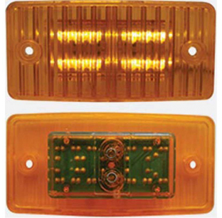 Freightliner Cab Light with 12 Super Bright Amber LEDs and Clear Lens - United Pacific 2 Year Warranty