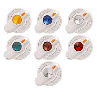 Chrome Plastic A/C Control Knob with Crystal Diamond for International Trucks - Available in Multiple Colors - United Pacific 6 Month Warranty