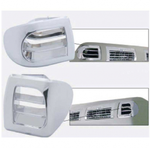 Chrome Plastic A/C Vent for 2007-2015 Freightliner Cascadia - Direct Replacement, Driver/Passenger Side, United Pacific Warranty