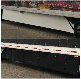 Discover the redesigned Aerodynamic Trailer Skirt, now lighter and easier to install. Made with durable TPO stanchions and No-Break Polypro sheets, it fits most 48' or 53' trailers. SmartWay certified.