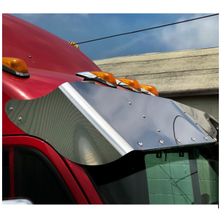 13x15 Inch V Style Visor for Peterbilt 377, 379, 388, 389 Trucks