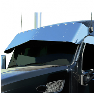 Peterbilt 579 & 567 Mid/High Roof Bowtie Visor with Light Holes