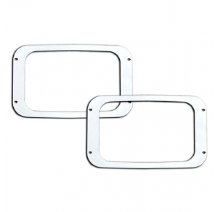 Headlight Trim Rings for Mack RD688 - 304 Stainless Steel, Mirror Finish, Corrosion Resistant, Laser Cut, Made in USA