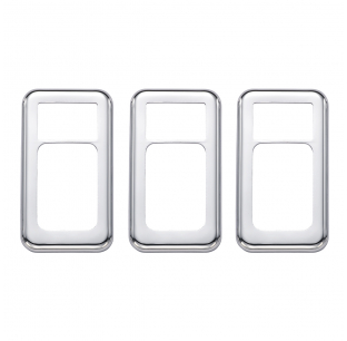 Chrome Plastic Switch Trim Set for International Trucks - Fits Various Models, 6-Month Warranty