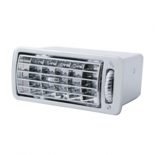 Chrome Plastic A/C Vent for Volvo VT Models - Plain Style, United Pacific, 6-Month Warranty