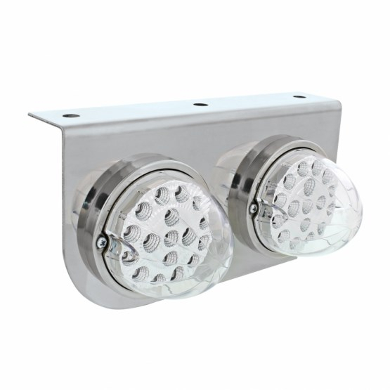 Light Bracket with Dual Function 17 LED Clear Reflector Lights