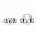 33mm Thread-On Dome Axle Cover Combo Kit With Cylinder Nut Cover