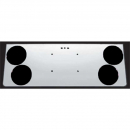 Universal 12 Inch Rear Center Panel - Stainless Steel, 4 Round 4 Inch Light Holes, Plate Holes, Hardware Included