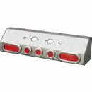 Air Line Box with Double Connector, 2 Oval & 3 Beehive Lights, No Drilling Installation