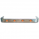 Peterbilt 379 36 Inch Sleeper Panels, Stainless Steel, Fits 1993-2007 Models, Available with 2 Inch LED Amber Lens