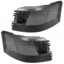 Volvo VNL Heavy Duty Black Bumper Corner with Fog Light Cutout - Durable and Stylish Replacement Part