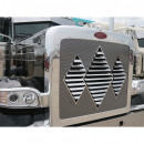 Freightliner Classic And FLD 120 304 Grade Stainless Steel Triple Diamond Louvered Grille