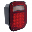 LED Universal Combination Tail Light - 16 Red & 22 White LEDs, S/T/T, Back-Up, License Light, 3 Bolt Mount, Fits Most Models