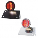 Horizontal Motorcycle LED Tail Lights with Grille Bezels - Stylish and Durable