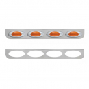 Chrome 33-1/4 Inch L Shape Light Bracket with 4 Holes for Y2K Incandescent Marker Lights