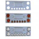 Stainless Steel Rear Center Panel with 4x4 Inch and 6x2 Inch LED Lights