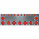 Stainless Extra Wide Rear Center Panel with 2 Inch & 4 Inch LEDs