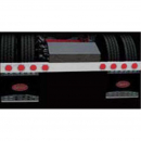 Universal Rear Light Bar 6 or 8 Inch Wide with 4 Light Holes - Fits Most Vehicles