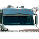 Freightliner Century Class Mid Roof 2003+ Bowtie Visor 18x14 Inch with Light Holes