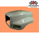 Ford LTLA Aero Headlight Hood for 1991+ models, pre-drilled, corrosion-resistant, Cofab reinforced, white gel coat finish.