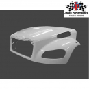 Freightliner M2 106BBC & C2 Bus Hood - Durable, Corrosion-Resistant, Pre-Drilled, White Gel Coat Finish