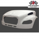 Freightliner M2 Hood W/Valence Without Bezel - Durable, Corrosion-Resistant, Pre-Drilled, White Finish