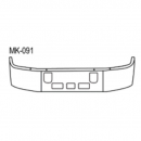 Mack CX613 Vision 2001-2004 Stainless Steel 18 Inch Bumper with Fog, Tow, Hitch Cutouts