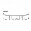 "Mack CH 613 & SBA 1994-2004 Stainless Steel 18" Bumper with Fog, Tow, Hitch Cutouts"