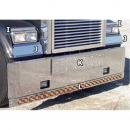 2003 & Earlier Freightliner Classic XL Tow Pin Covers - Roadworks - 3 Plate Options