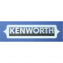 Kenworth Side of Hood Logo Trim - Stainless Steel, 18.13x4.25 in, Double-sided Adhesive, Sold as Pairs