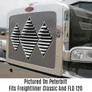 Freightliner Classic & FLD 120 Stainless Steel Triple Diamond Louvered Grille