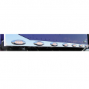 Peterbilt 70x3 Sleeper Extension Panels with 7 P1 LED Lights, 12 Inch Spacing