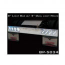 6 or 8 Inch Wide Rear Light Bar with Light Hole Options