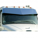 15" x 16 1/2" Stainless Steel V Style Visor For Freightliner