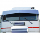 14" x 12" Stainless Steel Bowtie Visor For Freightliner