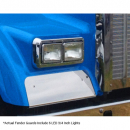 Kenworth W900L Headlight Fender Guards with LED Bullet Lights - Durable and Stylish Protection